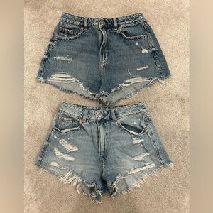 2 pairs Garage Festival denim shorts size 3 / 26